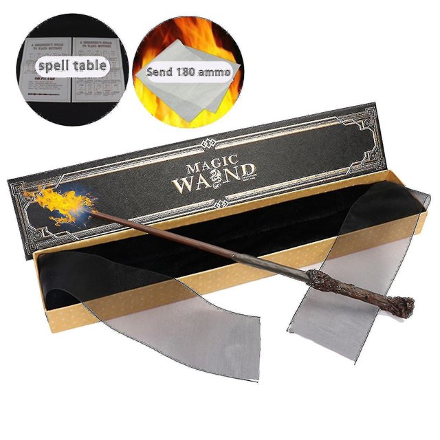 Varita mágica que escupe fuego de Harry Potter, regalo para Cosplay de Dumbledore Hermione Lord Voldemort Snape, 2023
