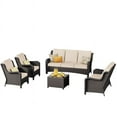 thumbnail image 7 of Vcatnet 5 Pieces Outdoor Patio Furniture Sectional Sofa All-weather Conversation Set with Coffee Table for Garden,Poolside,Beige, 7 of 7