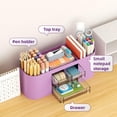 thumbnail image 2 of Organizador de Escritorio con Porta Plumas Marbrasse y 3 Cajones Morado, 2 of 7