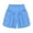 Sky Blue, variant on Bmisegm Summer Shorts for Women Plus Size Solid Color Summer Loose Fit Pleated Elastic Waistb Beach Wide Leg Shorts with Pockets Sky Blue M