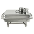 thumbnail image 3 of ZENSTYLE 8 qt Industrial Stainless Steel Full Size Chafing Dish Buffet Set - Mirror Finish with Two Fuel Safety Burners for Keeping Temperature(Set of 2), 3 of 5
