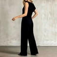 thumbnail image 6 of Tqcoqu Women's Loose Wide Leg Jumpsuit with Side Pockets,V Neck Sleeveless Solid Stretchy Casual One Piece Romper, 6 of 6