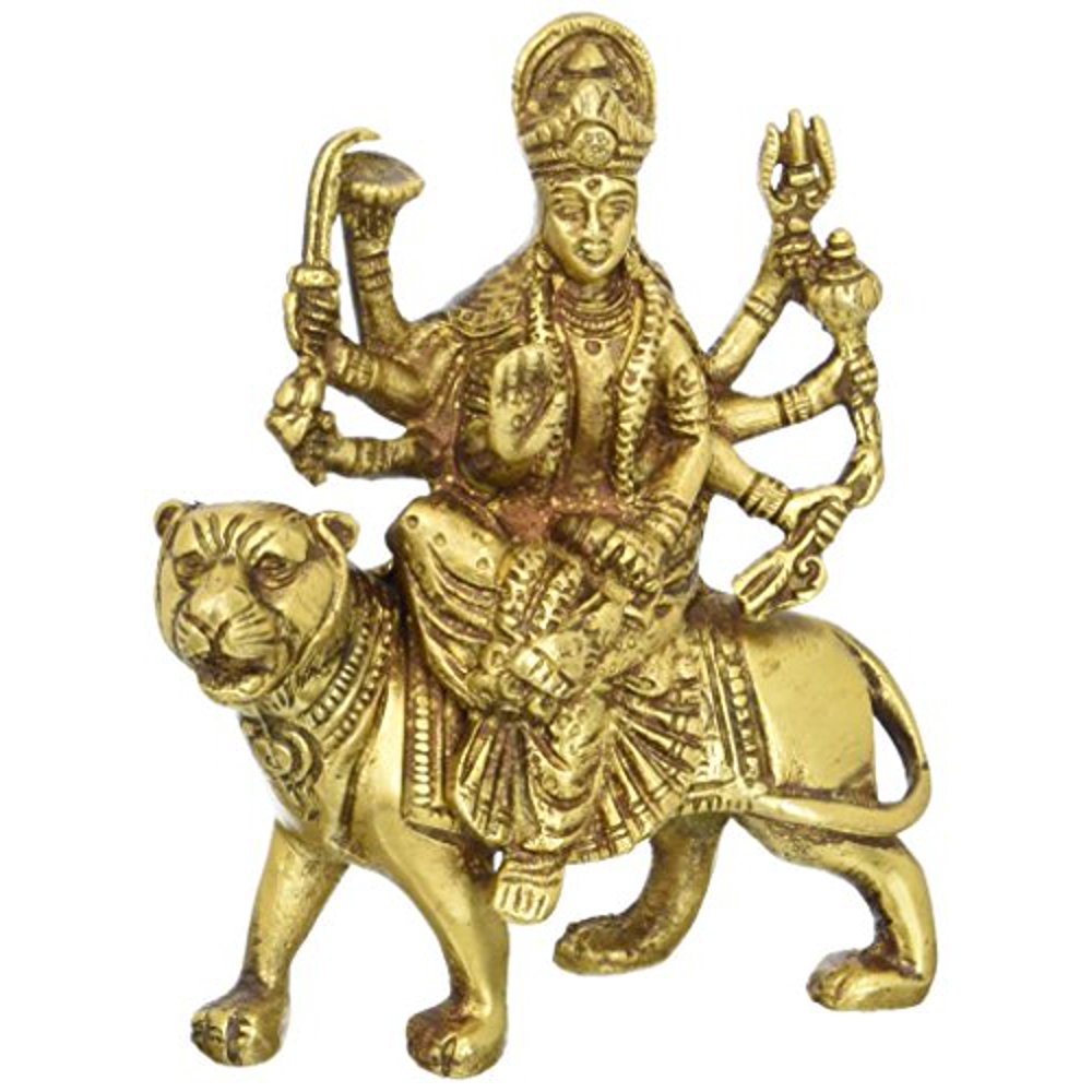 Goddess Durga Brass Statue