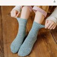 thumbnail image 3 of Estbridge 5 pairs  women‘s warm socks for autumn and winter  women‘s thick knitted comfortable wool calf socks  retro style socks  perfect Christmas gift, 3 of 5