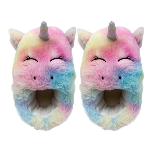 Pantuflas George para Niña Talla CH en 3D de Unicornio Multicolor