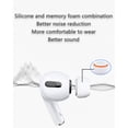 thumbnail image 3 of Memory Foam Ear Tips, Perfect Fit Ergonomic Clear Silicone Replacement Ear Tips  for Earbuds Three Pairs of Large Size, 3 of 7
