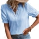 thumbnail image 2 of Blusa Elegante de Encaje con Cuello en V y Corta para Mujer Azul 4XL, 2 of 8