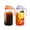 Purple, Orange, variant on GOSCHE 2 Pack 64oz Glass Pitcher with Lid and Spout Leak Proof Mason Jar Pitcher with Handle for Fridge Juice Beverage Iced Tea Coffee Pink Green