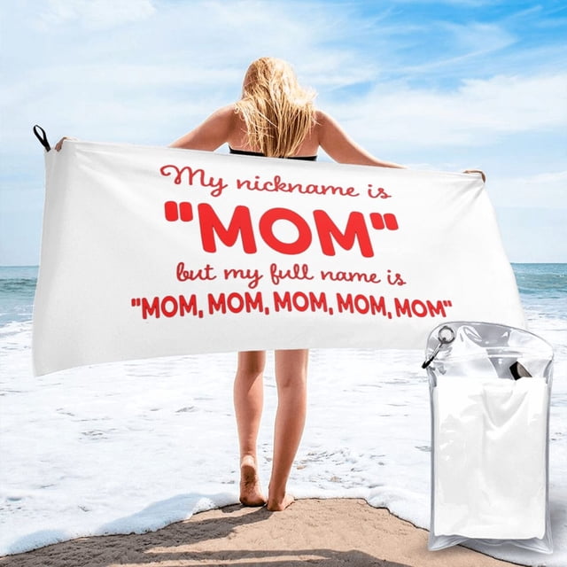 Mi apodo es mamá, pero mi nombre es mamá, toalla de playa para mamá, toallas de baño de microfibra, manta de playa suave para desfiles, natación, yoga, mujeres y hombres