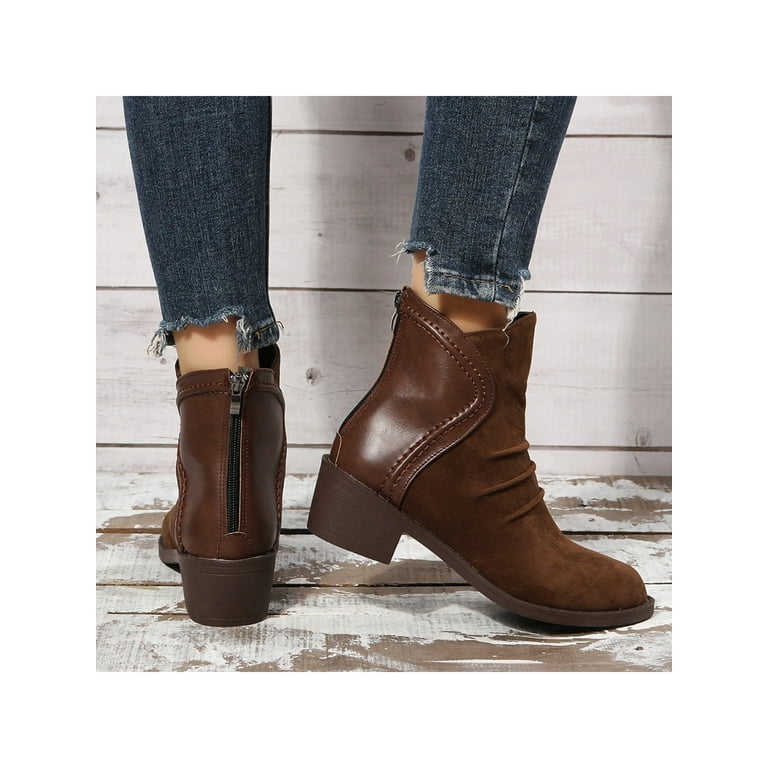 Office brown ankle boots hotsell
