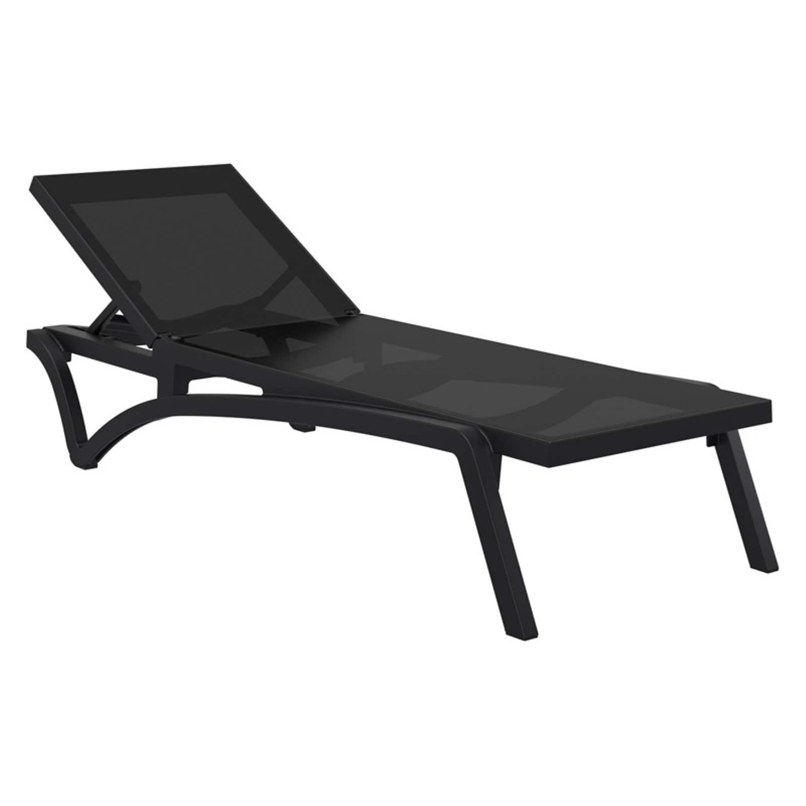 Compamia Pacific Chaise Lounge with Black Sling in Black - image 2 of 11