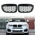 thumbnail image 4 of NS Front Bumper Kidney Grille Car Diamond Meteor Latest Style Grill Black for BMW X3 F25 2014-2017 Facelift 51117338571, 51137367421, 51117338572, 51137367422, 4 of 6