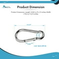 thumbnail image 6 of MARINE CITY Carabiner Clip Snap Hook with Ring  2 Inches, 316 Stainless Steel, Rustproof & Heavy Duty, Ideal for Climbing, Fishing, Hiking, Boating, Sailing, Camping Pack of 4, 6 of 9