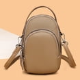 thumbnail image 1 of Bolsa Elegante bandolera para mujer Mini de hombro de cuero de vaca para teléfono (caqui) Ehuebsd Para Estrenar, 1 of 8