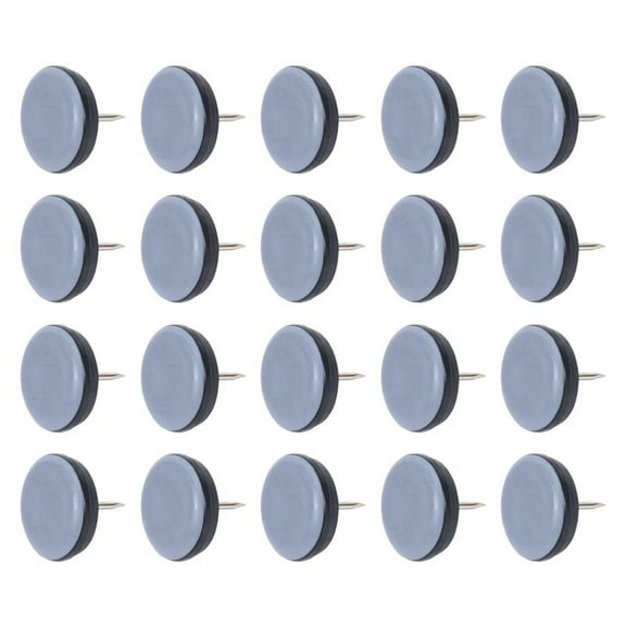 20Pcs 25mm Chair Gliders Furniture Sliders PTFE Easy Moving Pads Round With Nail Feet Protector for Hardwood Floor