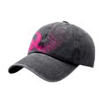 thumbnail image 4 of Bibifish Womens Baseball Cap Cancer Awareness Distressed Washed Tone Adjustable Outdoor Sun Headcaps, 4 of 4