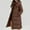 Brown, variant on Winter Jackets for Women Insulated Coat Women's Solid Color Thick Coat Hooded Long Over The Knee Down Jacket With Pocket