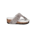 thumbnail image 2 of New Women Faux Fur Thong Faux Cork Platform Wedge Sandal - 17956 By Qupid, 2 of 6