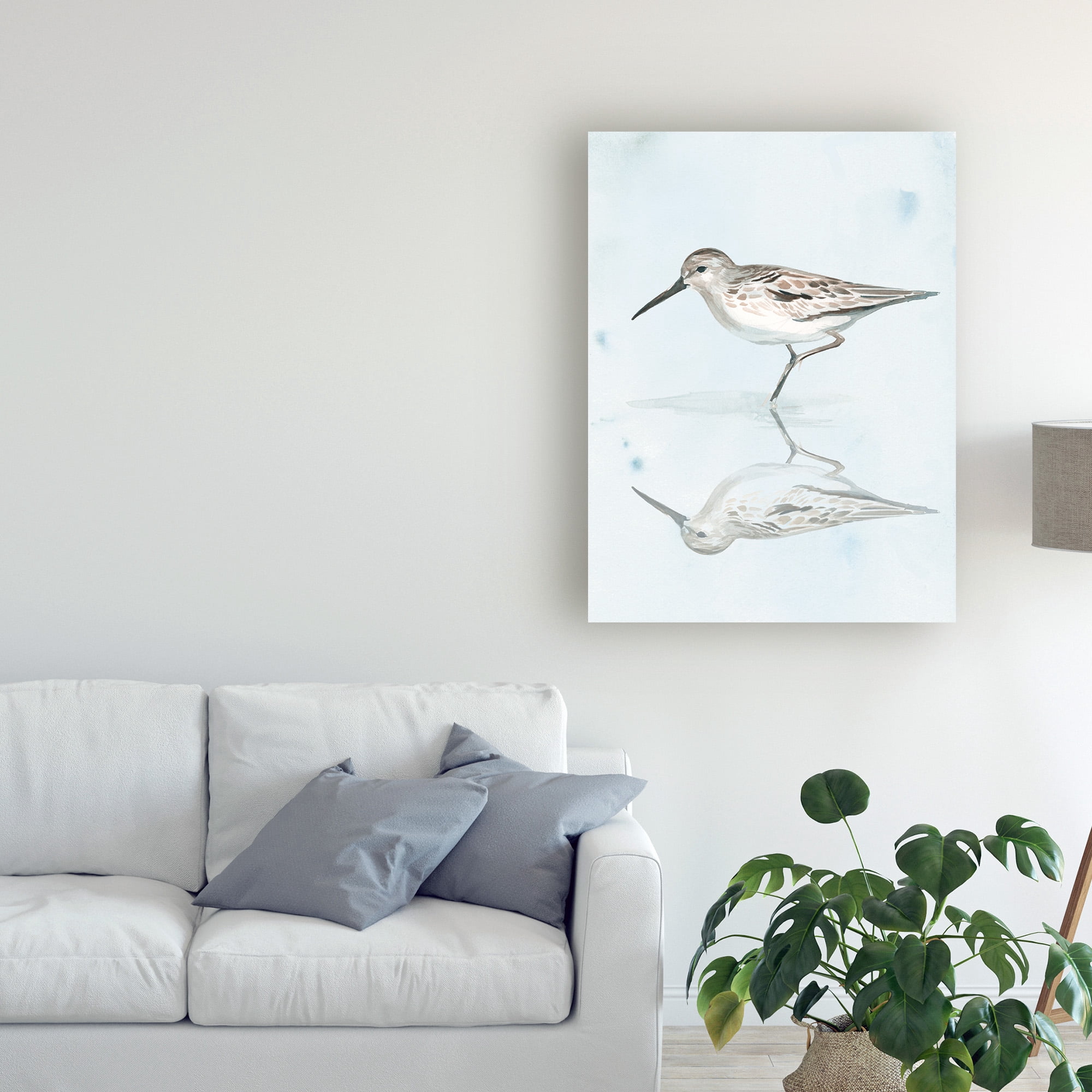 Trademark Fine Art 'Sandpiper Reflections II' Canvas Art by Jennifer Paxton Parker