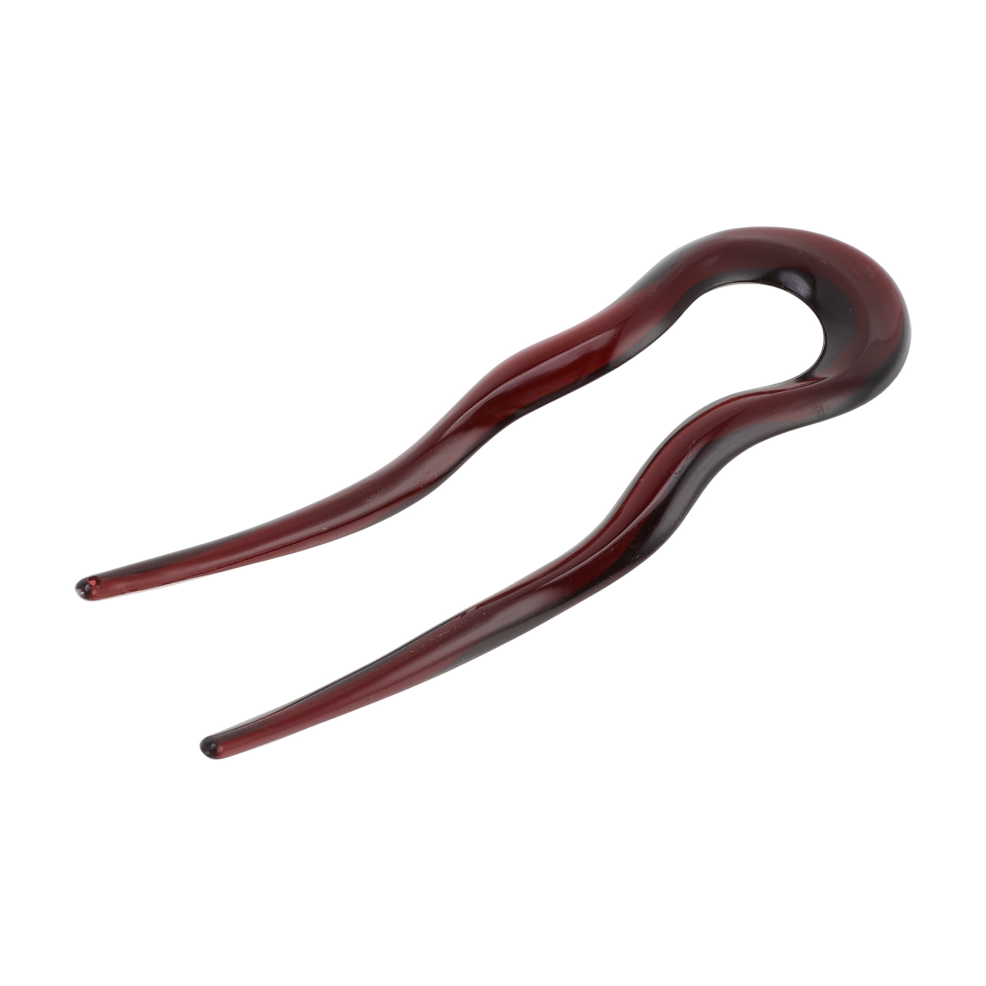 Unique Bargains Wave U-shaped Chignon Pin for Women 1 Pc Dark Red
