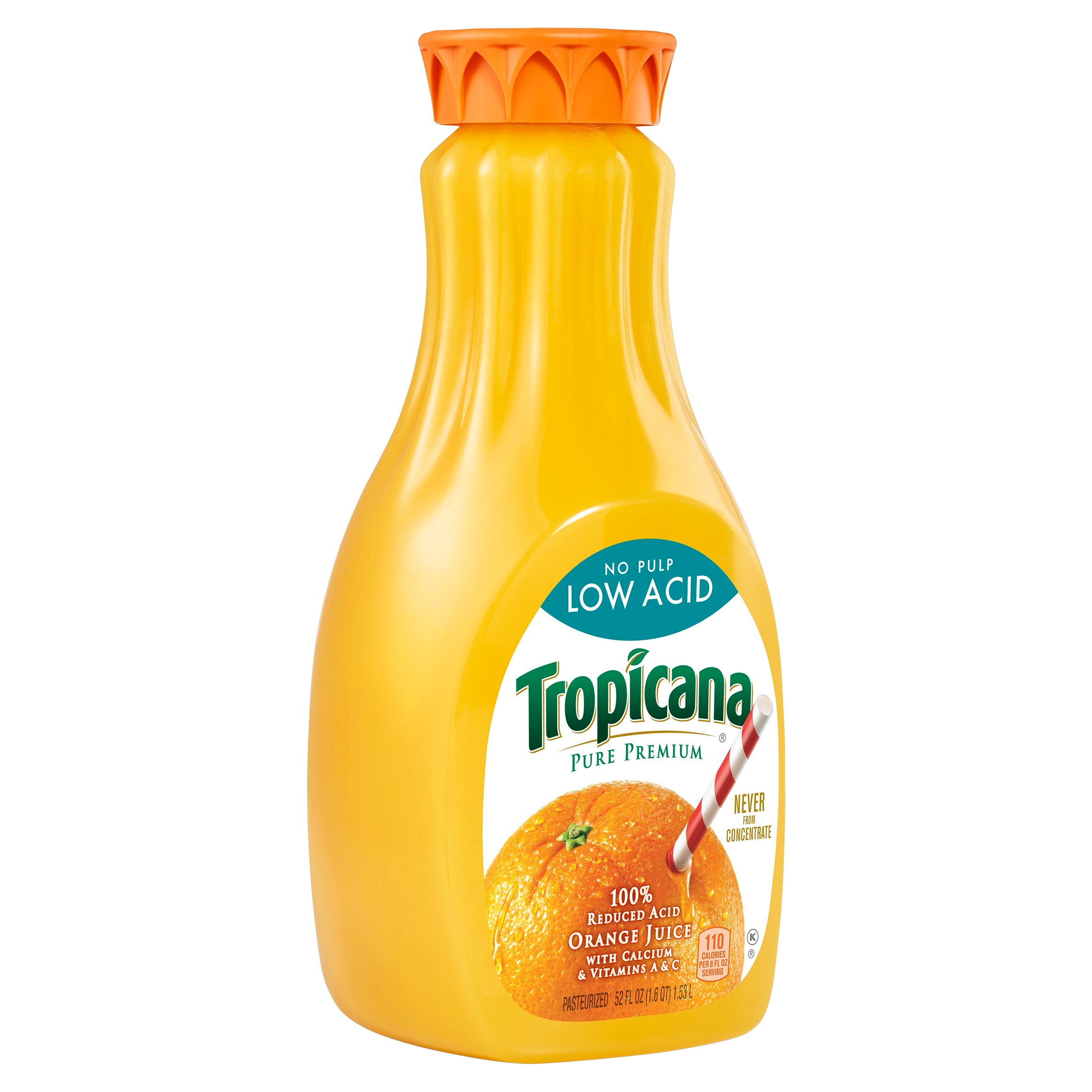 Tropicana Pure Premium Low Acid 100 Juice Orange No Pulp With Vitamins 