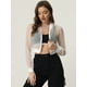 thumbnail image 4 of Chaqueta Bomber corta Allegra K ligera con cremallera Blanco XL, 4 of 5