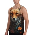 thumbnail image 2 of KLL Floral Fox Print Men's Muscle Gym Workout Stringer Tank Tops Bodybuilding Fitness T-Shirts Tank Tops Men-Large, 2 of 7