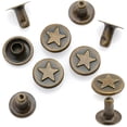 thumbnail image 2 of CRAFTME STUDIO 3/8" Fancy Leather Rivets Round Rapid Rivet Studs for Bags, Belts and Bracelets Decoration, 50 Pieces (Star AB), 2 of 3