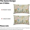 thumbnail image 3 of Spring Pink Floral Lumbar Pillow Covers 12x20 Inch Sage Green Wild Flower Plant Butterfly Decorative Pillow Cases Vintage Seasonal Cushion Covers Farmhouse Home Decor for Sofa Couch Set of 2, 3 of 6