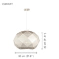 thumbnail image 2 of Xtricity - Pendant Light, 13.77 '' Width, From The Christy Collection, White, 2 of 3