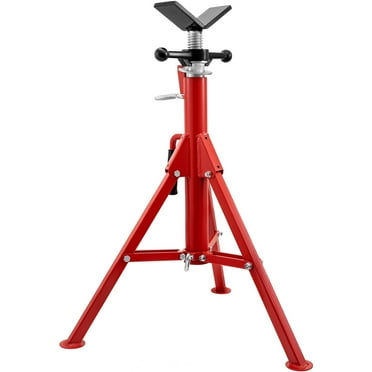 KFFKFF V Head Pipe Stand, Accommodates 1/8"-12" Pipes, Height Modifiable 24"-42", Pipe Prop Stands with 2500 lb. Weight Tolerance, Collapsible for Easy Transport, Constructed