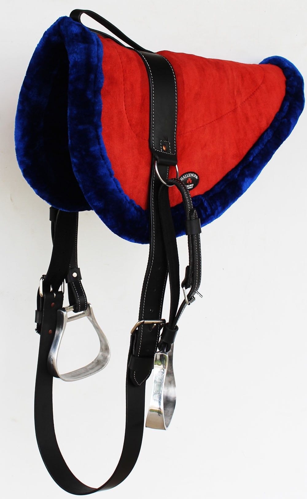 Horse SADDLE PAD WESTERN BAREBACK Suede Leather Girth Stirrups 39157