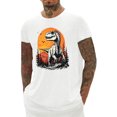 thumbnail image 2 of Ankishi Dinosaur T Shirts Men Sunset Casual Crewneck Short Sleeve Graphic Tees Trendy Summer Clothes for Leisure Sports, 2 of 7