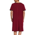 thumbnail image 4 of Ekouaer Mens Sleepshirt Lightweight Short Sleeve Night Shirt, 4 of 6