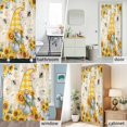 thumbnail image 6 of Gnome Sunflower Yellow Fabric Shower Curtain Floral Leaves Vintage Washable Shower Curtains for Bathroom, Waterproof Bath Curtain with Hooks Home Decor 72x72in, 6 of 8
