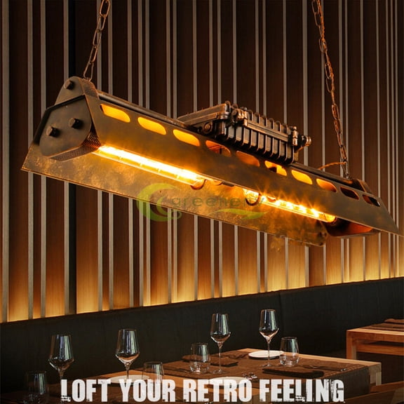31"Industrial Steampunk Chandelier Pool Table Ceiling Light Fixture Pendant Lamp