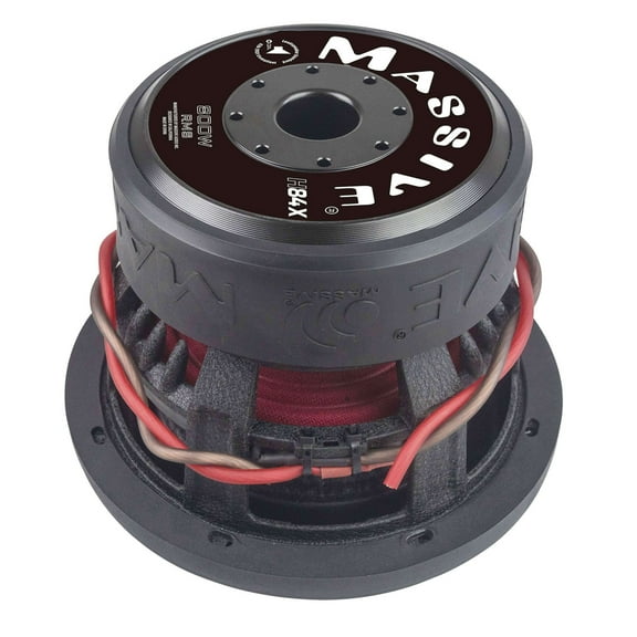 Massive Audio H84X (800W RMS) 8" Hippo Series Dual 4-ohm Subwoofer 1600W Peak