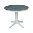 thumbnail image 5 of 36 in. Wood Dining Table with 2 Madrid Ladderback Chairs in White/Heather Gray, 5 of 6