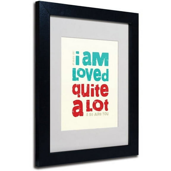 Trademark Fine Art "Loved a Lot II" Canvas Art by Megan Romo, Black Frame