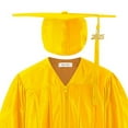 thumbnail image 3 of 2DXuixsh Kids Graduation Dress Summer Graduation Gown Children's Dress for Kindergarten Primary Secondary School Students to Wear Doctor's At Graduation Yellow 6-7 Years, 3 of 4