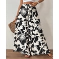 thumbnail image 4 of Wide Leg Pants Woman Flowy Floral Palazzo Pants for Women High Waisted Summer Casual Trousers Cruise Outfits, 4 of 10