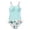 Light Blue, variant on Girls Tropical Leaf Print Double Strap Tankini 2 Piece Swimsuit Size:15-16 Years
