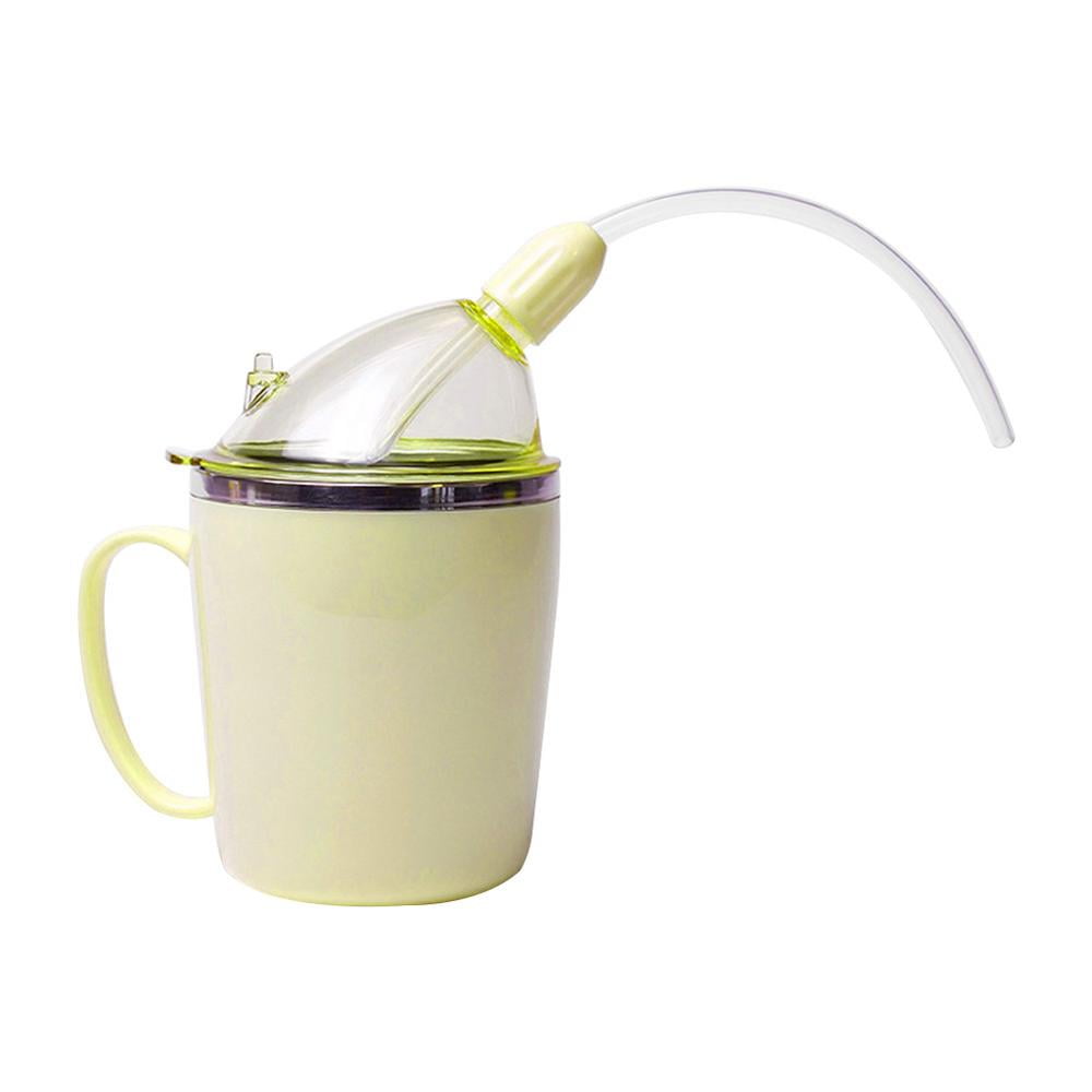 Drinking Aids Adult Sippy Cup with Straw Spillproof Convalescent Feeding Cup for Disabled