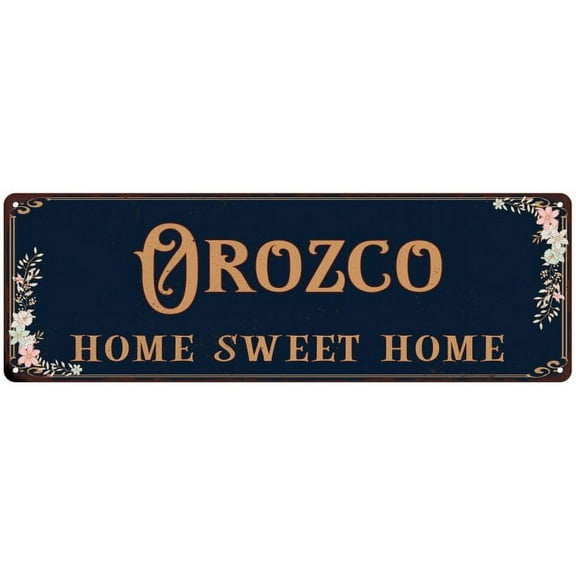 OROZCO Home Sweet Home Victorian Look 8x24 Metal Sign 108240046540