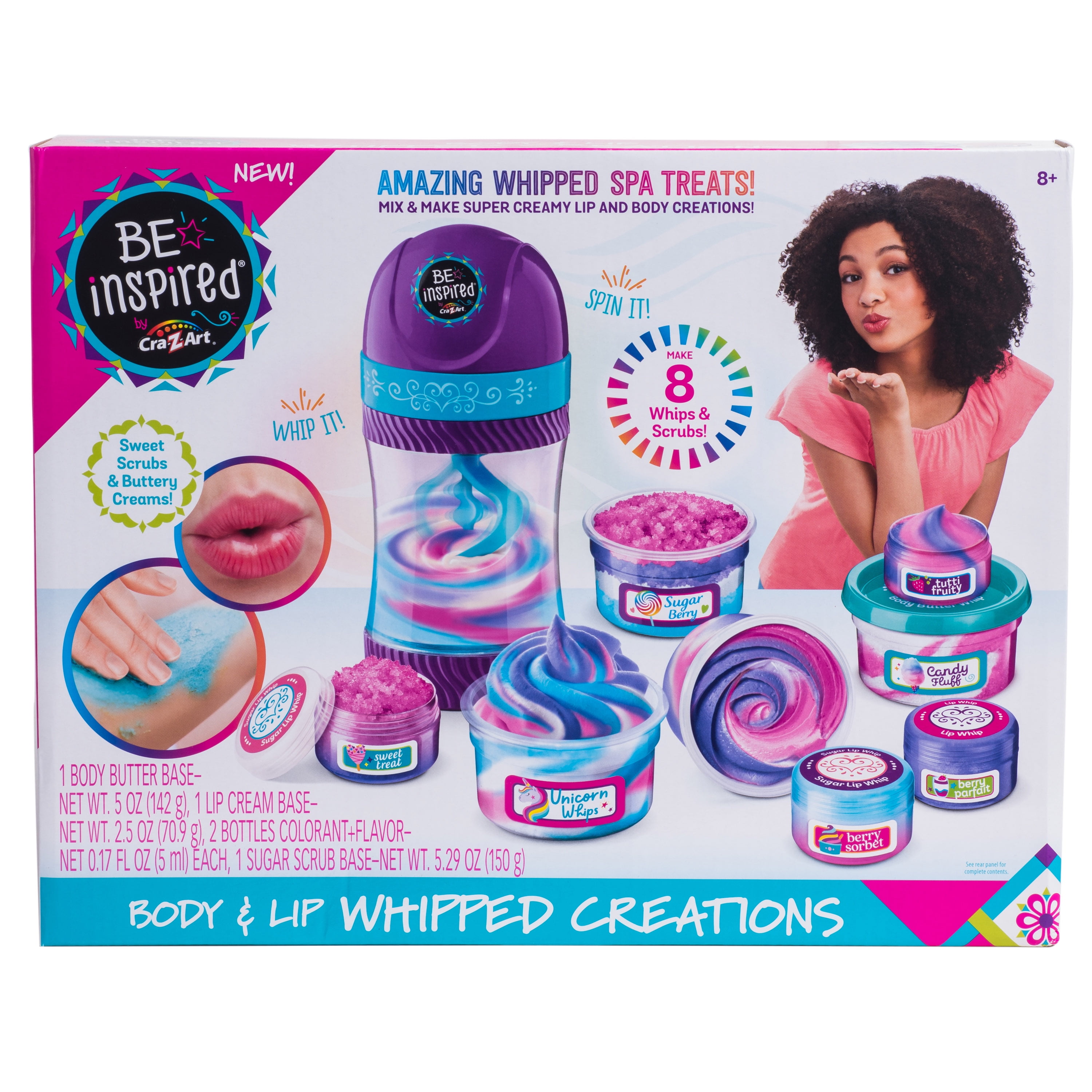 Cra-Z-Art Be Inspired Unisex Body & Lip Whipped Spa Creations, Ages 8 and up
