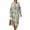 Abstract Corals, variant on Aztec Tribe Geometric Print Women Linen Dresses 3/4 Sleeve V Neck Loose Dress for Women Casual A-Line Midi Beach Dress for Spring Summer S