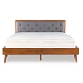 thumbnail image 2 of Linon Payson Platform Bed, Walnut Brown and Gray, King, 2 of 13