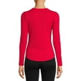 thumbnail image 3 of No Boundaries Juniors' Crew Ribbed Long Sleeve Tee, 3 of 5