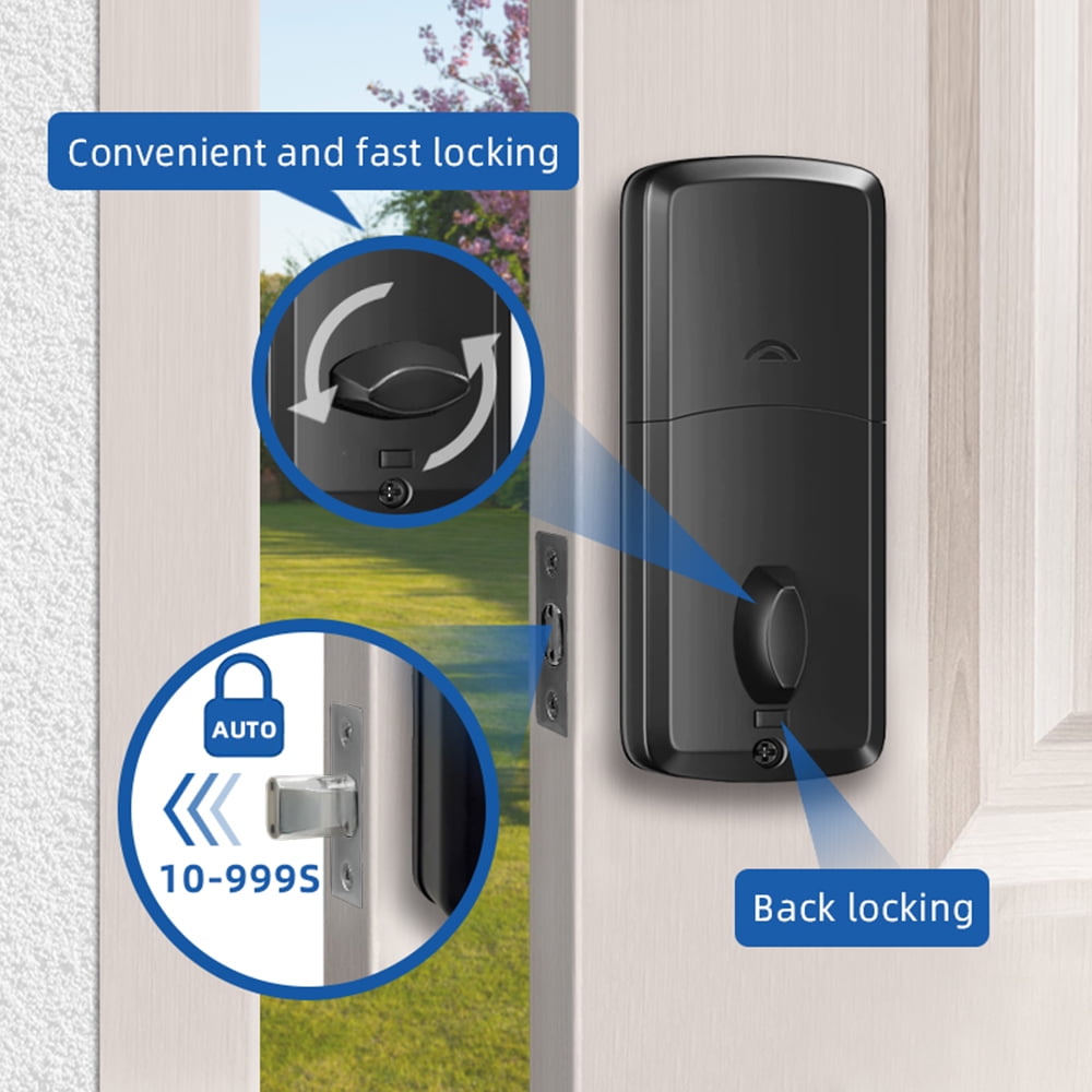 5 in 1 Smart Lock, Keyless Entry Door Lock Handle Lever Set with