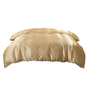 Btomtd Luxurious Silk Duvet Covers And Bedding With Zippers That Close, champagne